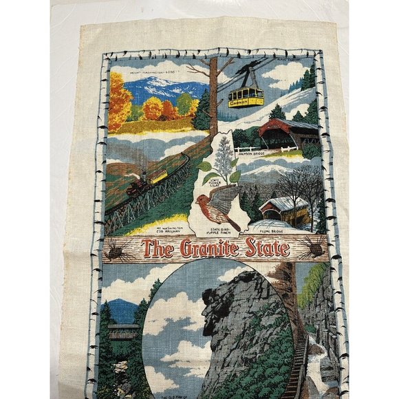 Vtg Kitchen New Hampshire Granite State Railway Jackson Mountains Kay Dee - Picture 3 of 8